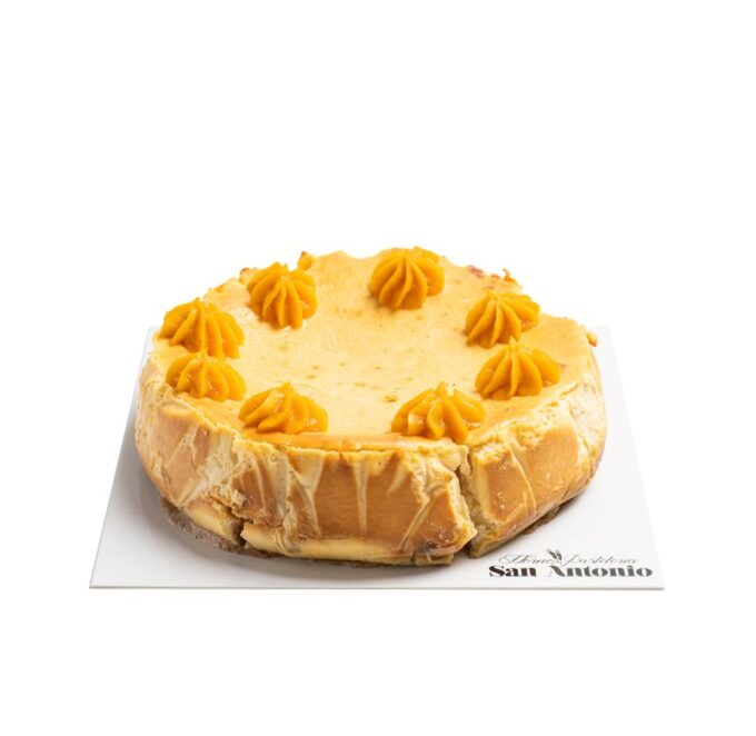 Tarta de queso y calabaza con especias.